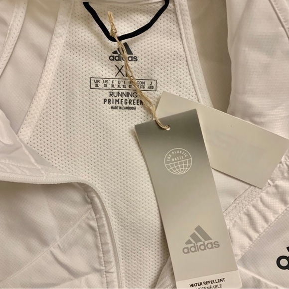 Brand New w tags! 🔥 ADIDAS MARATHON 3-STRIPES RUNNING JACKET - Picture 4 of 9